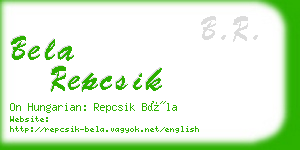 bela repcsik business card